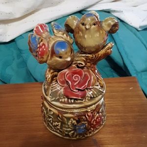 Vintage bird trinket box